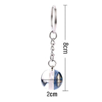 Thumbnail for Glow in the Dark Zodiac Constellation Double Sided Glass Ball Keychain
