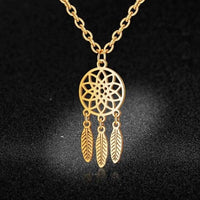 Thumbnail for Spiritual Stainless Steel Necklace - Lotus / OM / Hamsa Hand / Tree of Life / Dream Catcher