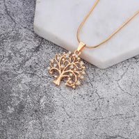 Thumbnail for Crystal Studded Tree Of Enlightenment Necklace-Your Soul Place