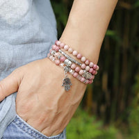 Thumbnail for Natural Rhodochrosite Beads Mala Bracelet