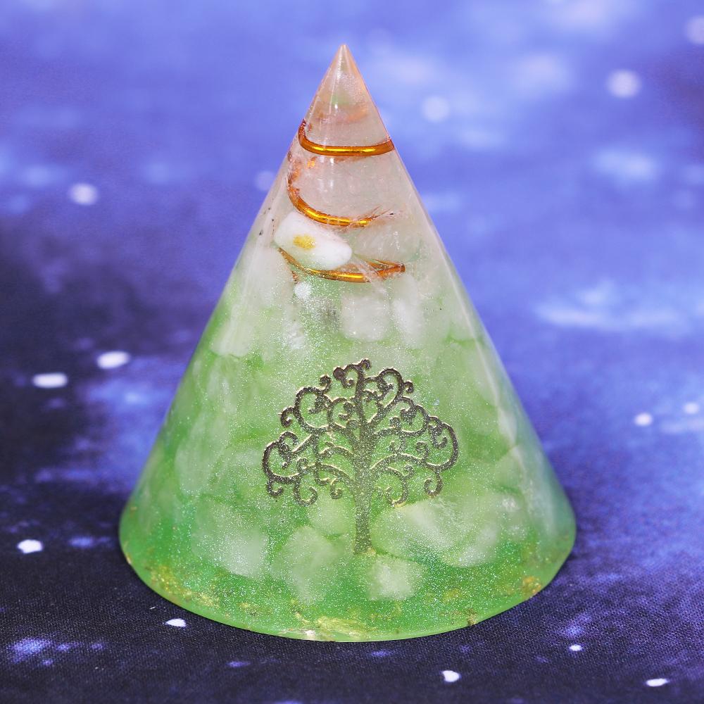 Natural White Crystal Healing Orgonite Pyramid-Your Soul Place