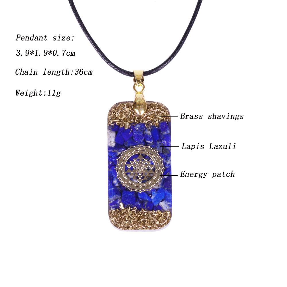 Natural Lapis Lazuli Reiki Orgonite Necklace-Your Soul Place