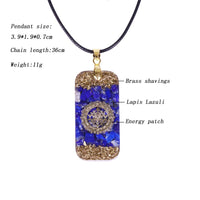 Thumbnail for Natural Lapis Lazuli Reiki Orgonite Necklace-Your Soul Place