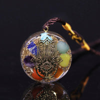 Thumbnail for Lucky Hamsa Hand Orgonite Necklace-Your Soul Place