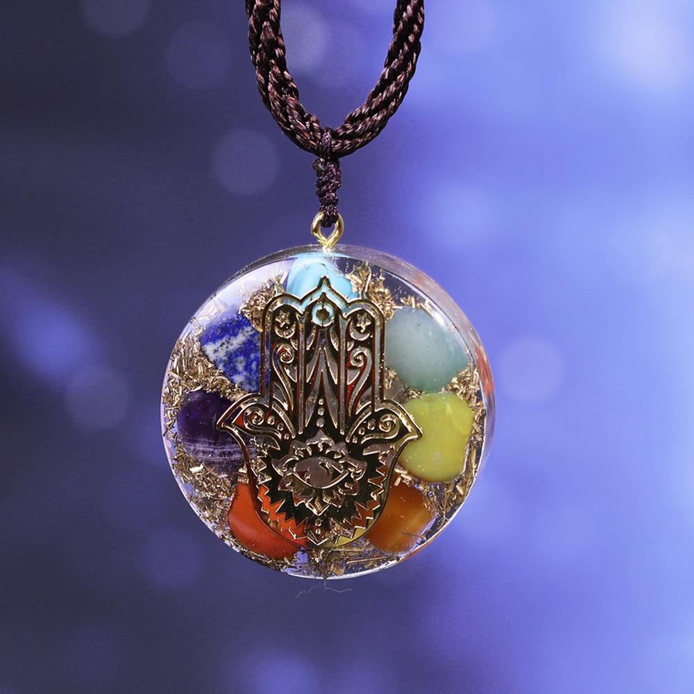 Lucky Hamsa Hand Orgonite Necklace-Your Soul Place