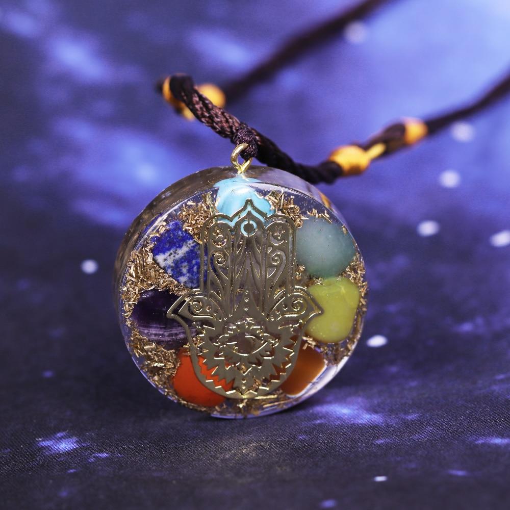 Lucky Hamsa Hand Orgonite Necklace-Your Soul Place