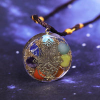 Thumbnail for Lucky Hamsa Hand Orgonite Necklace-Your Soul Place