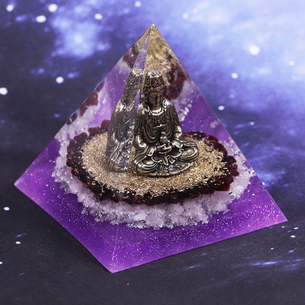 Healing and Grounding Buddha Orgonite Pyramid-Your Soul Place