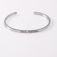 Thumbnail for Positive Inspirational Quote Stainless Steel Bangle Bracelet - 2-Your Soul Place