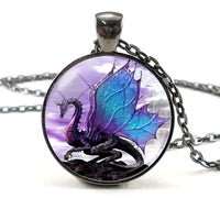 Thumbnail for Mystical Purple Dragon Necklace-Your Soul Place