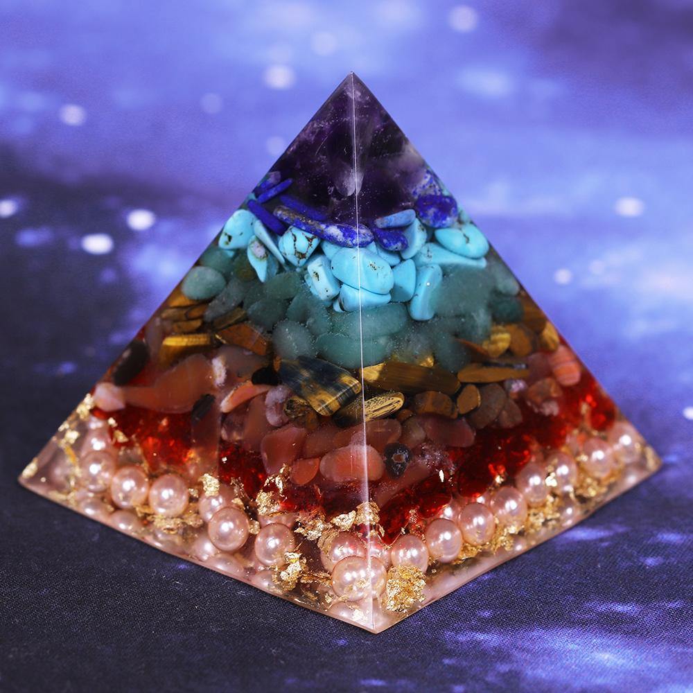 7 Chakra Healing Orgonite Pyramid-Your Soul Place