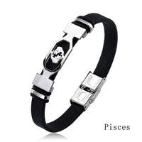 Thumbnail for Stainless Steel Zodiac Constellation Leather Bracelet-Your Soul Place