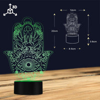 Thumbnail for 3D Hamsa Hand Desk Lamp-Your Soul Place