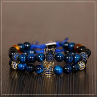 Thumbnail for Blue Tiger Eye Stone Beads Crown Bracelet-Your Soul Place