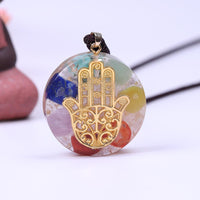 Thumbnail for Hand of Fatima Orgonite Chakra Necklace-Your Soul Place