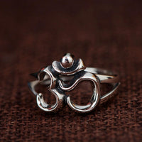 Thumbnail for Sacred Om Silver Ring-Your Soul Place
