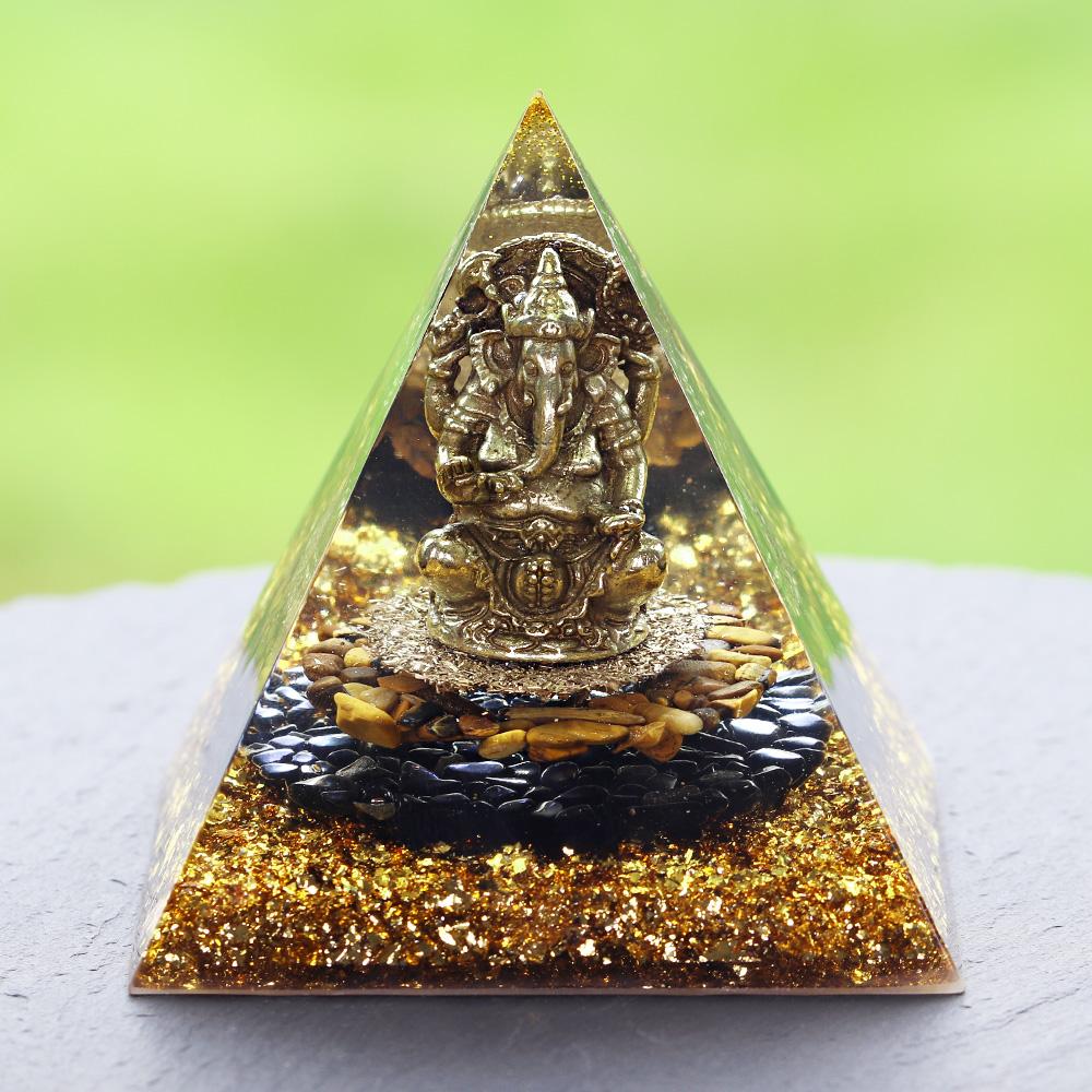 Protection and Luck Lord Ganesha Orgone Pyramid-Your Soul Place
