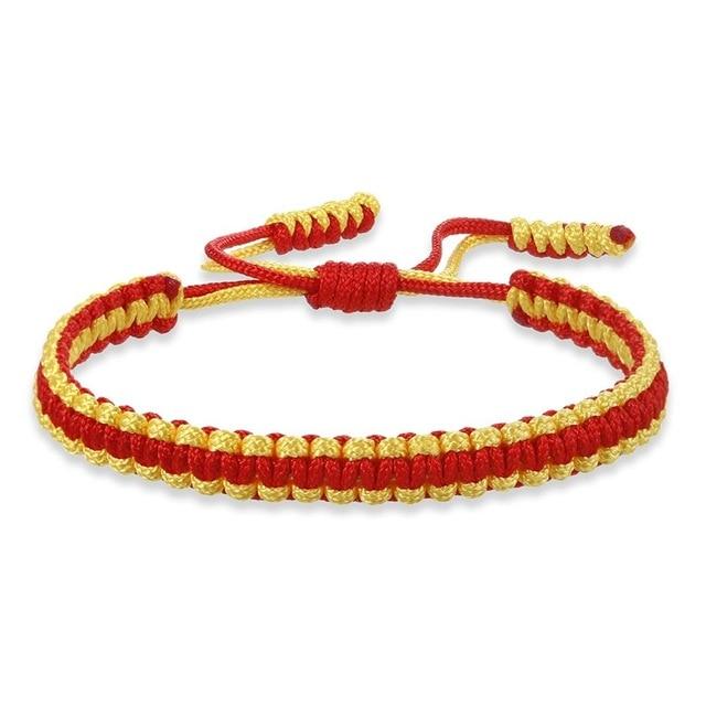 Tibetan Braided Lucky Knot Rope Bracelet