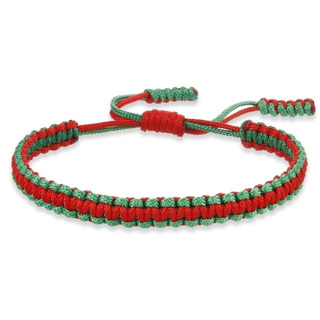 Tibetan Braided Lucky Knot Rope Bracelet