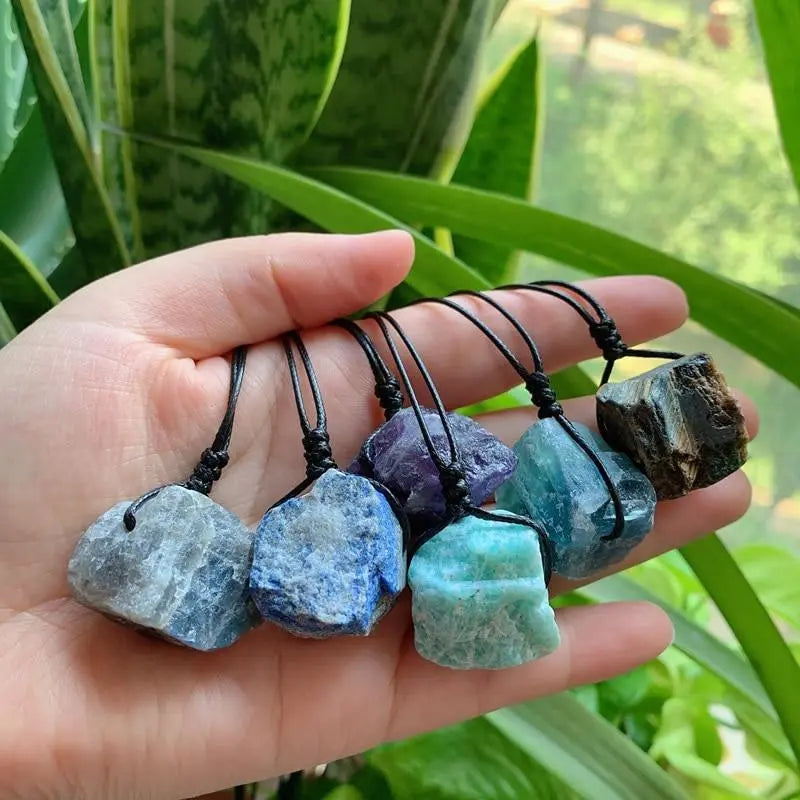 Raw Energizing Stone Pendant Necklace-Your Soul Place