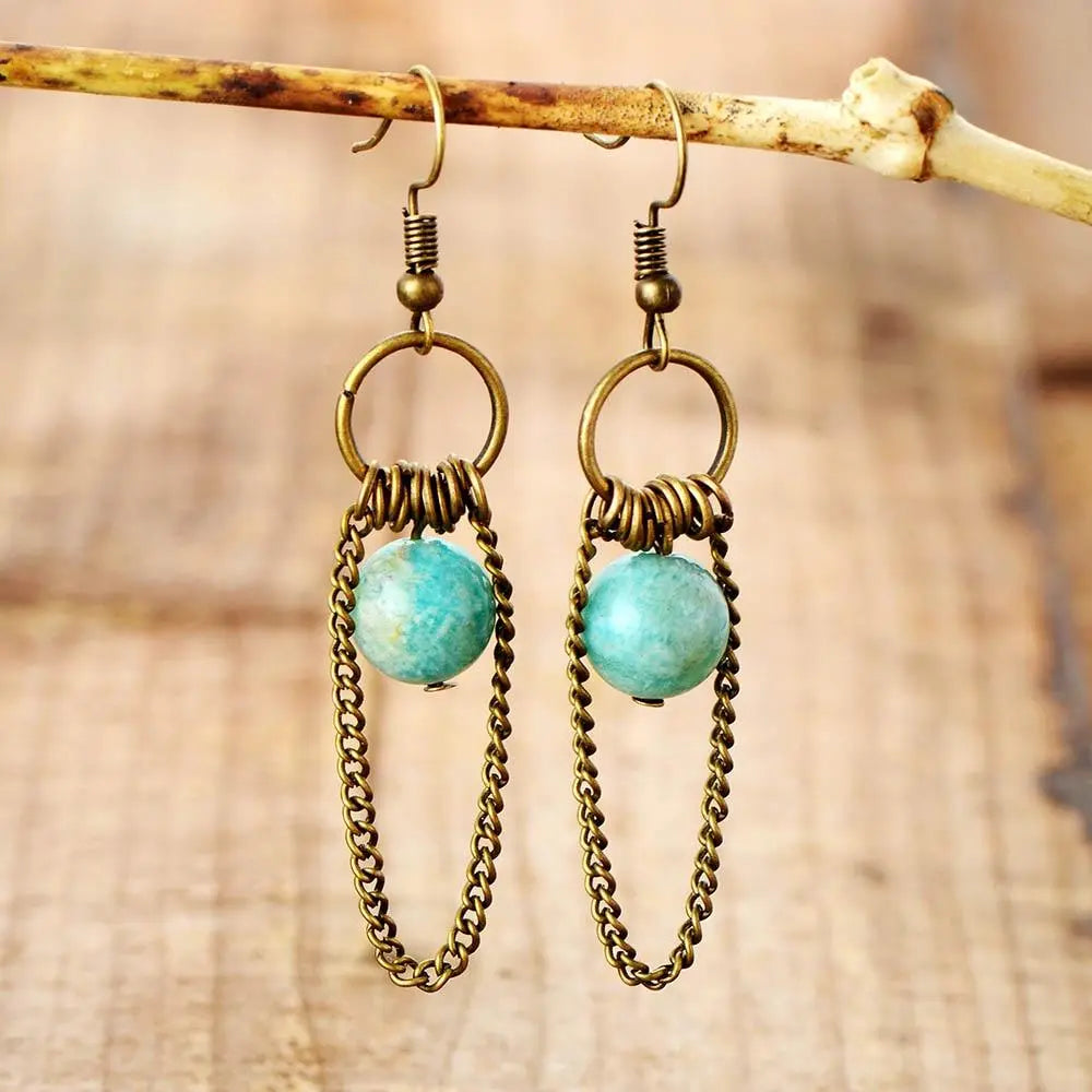 Ocean Spirit Amazonite Earrings-Your Soul Place