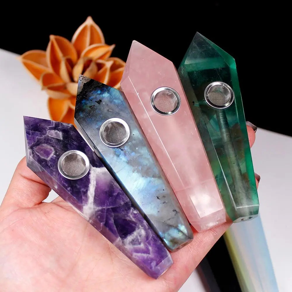 Crystal Quartz Healing Pipe - Your Soul Place