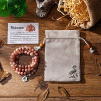 Thumbnail for 108 Pink Aventurine Beads Mala With Lotus / OM / Buddha / Tree of Life Charm-Your Soul Place