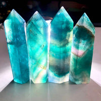 Thumbnail for Ocean Blue Fluorite Crystal Wand-Your Soul Place