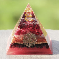 Thumbnail for Infinite Creation Garnet Orgonite Pyramid-Your Soul Place