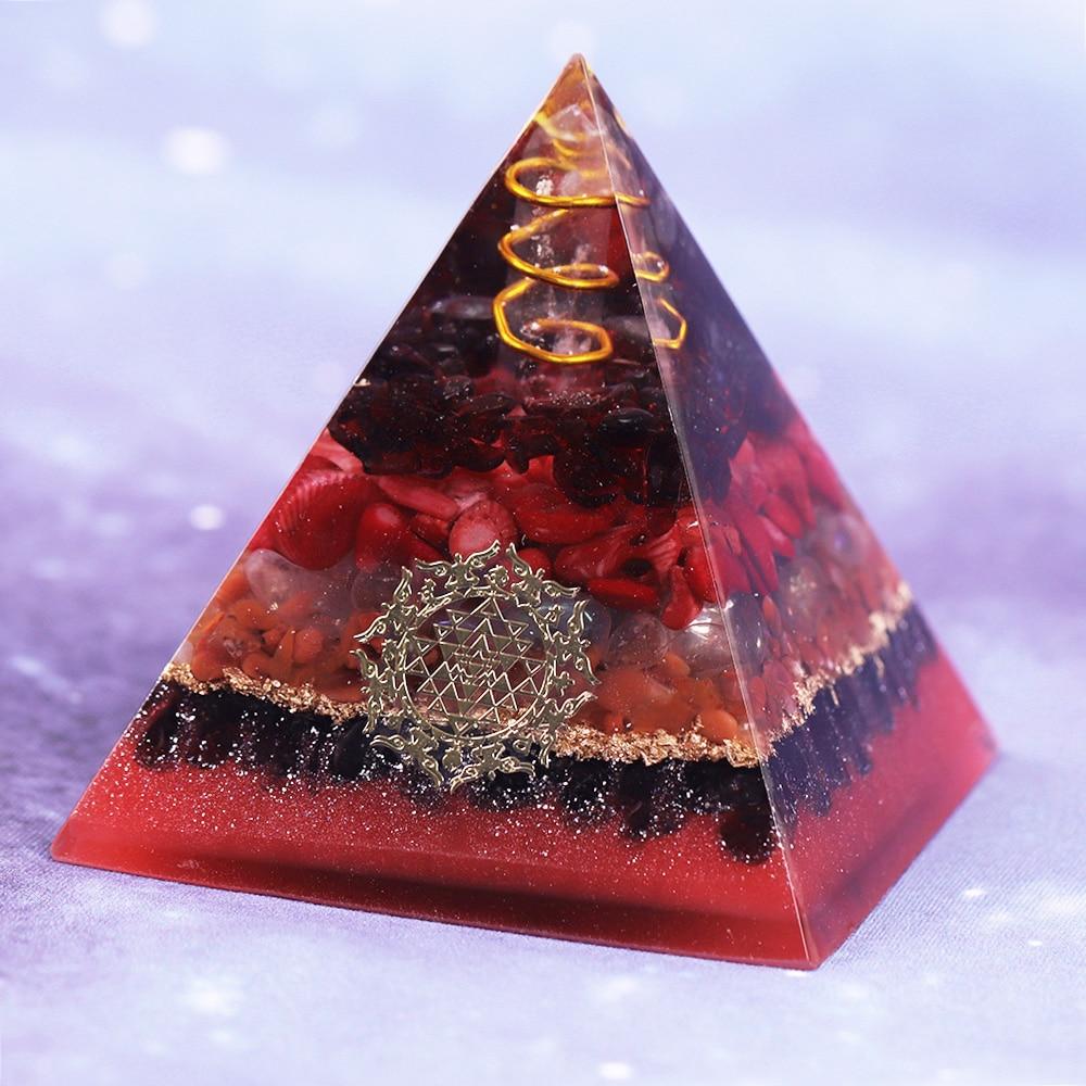 Infinite Creation Garnet Orgonite Pyramid-Your Soul Place