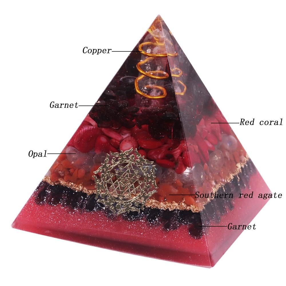 Infinite Creation Garnet Orgonite Pyramid-Your Soul Place