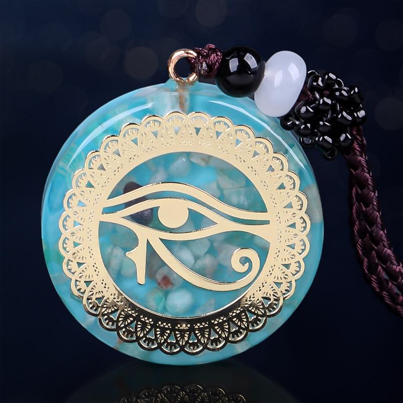 Horus Eye Pendant Amazonite Necklace-Your Soul Place