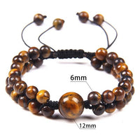 Thumbnail for Double Layer Tiger Eye Adjustable Braided Bracelet-Your Soul Place