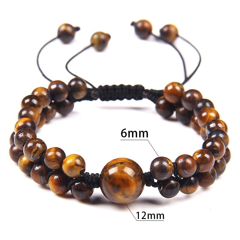 Double Layer Tiger Eye Adjustable Braided Bracelet-Your Soul Place