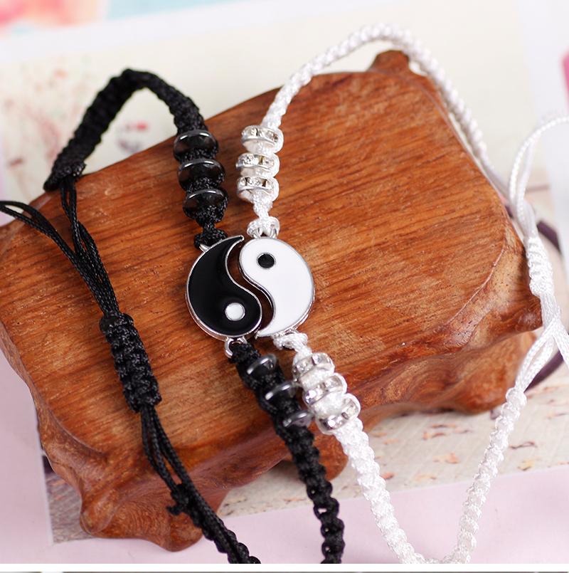 Yin Yang Couple Braided Lucky Rope Bracelet-Your Soul Place