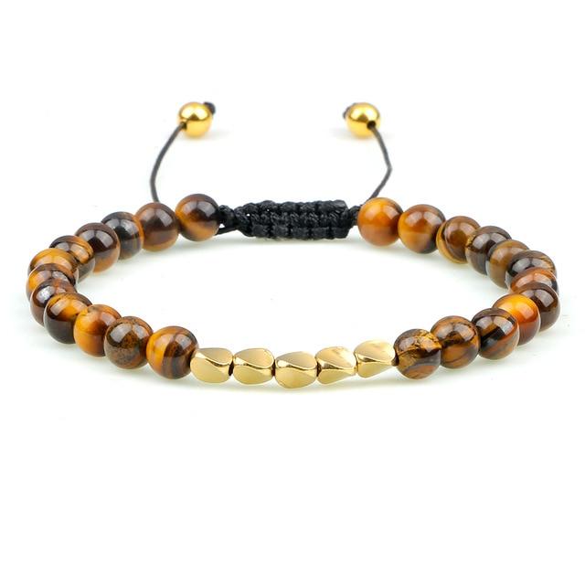 Copper X Tiger Eye Beads Braided Bracelet-Your Soul Place