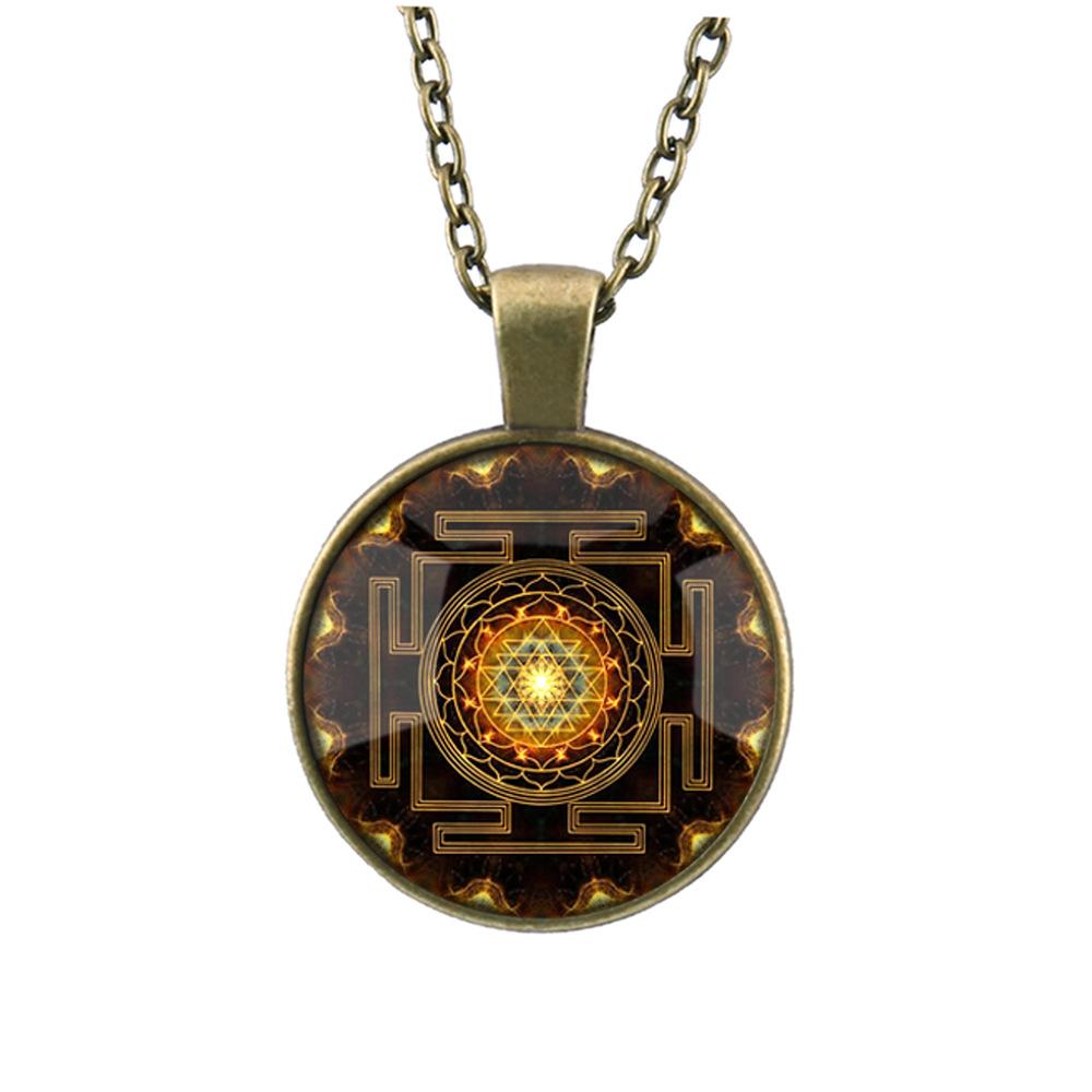 Sacred Geometry Sri Yantra Pendant Necklace-Your Soul Place