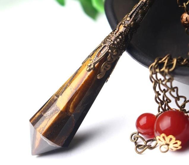 Protective Tiger Eye Stone Pendulum-Your Soul Place