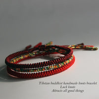 Thumbnail for Tibetan Buddhist Handmade Lucky Knots Rope Bracelet - Protection-Your Soul Place