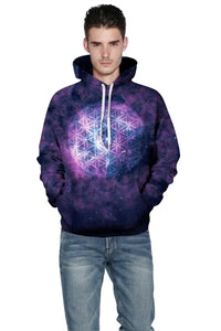 Thumbnail for Sacred Geometry Flower of Life Hoodie-Your Soul Place