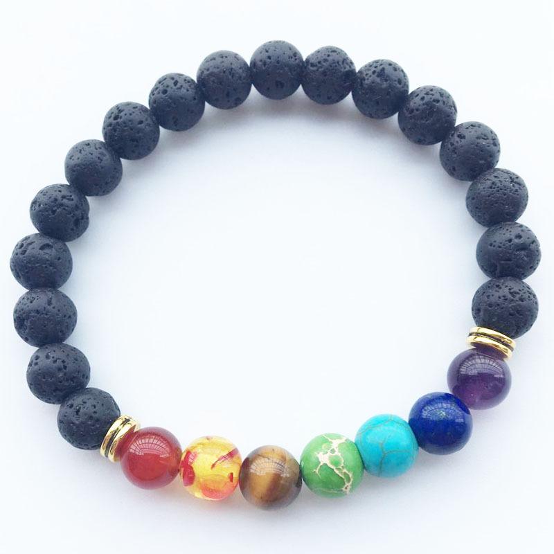 Chakra Healing Lava Beads Bracelet-Your Soul Place