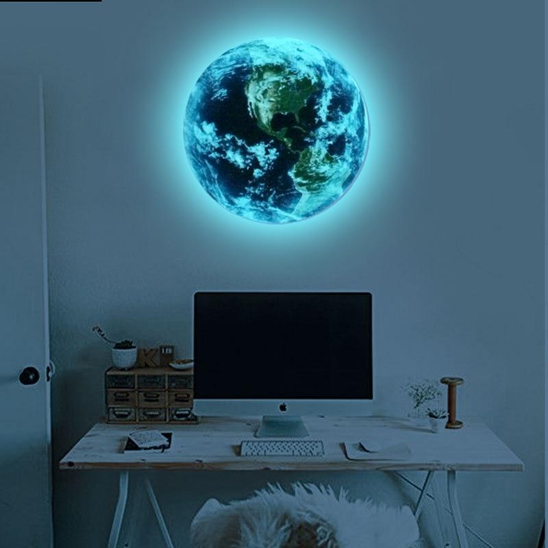 Blue Glow in the Dark Earth 3D Wall Sticker-Your Soul Place