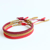 Thumbnail for Tibetan Buddhist Handmade Lucky Knots Rope Bracelet - Balance
