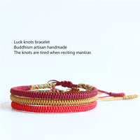 Thumbnail for Tibetan Buddhist Handmade Lucky Knots Rope Bracelet - Balance-Your Soul Place
