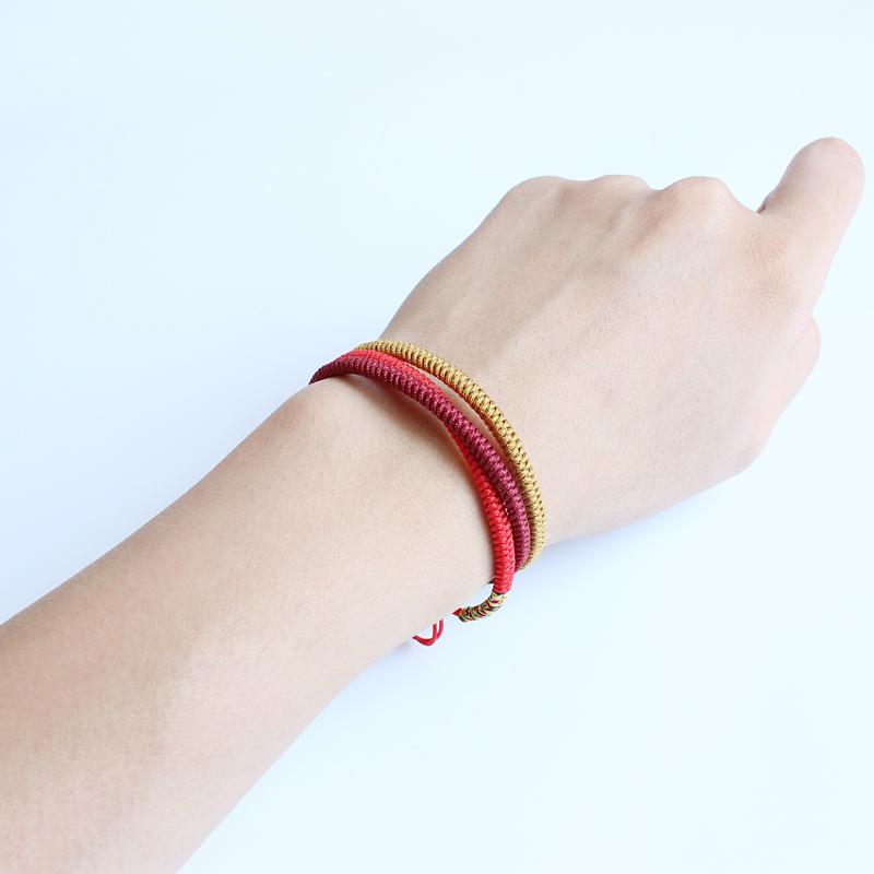 Lucky Tibetan Buddhist Red Thread Bracelet, Red Thread Bracelet Hand