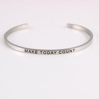 Thumbnail for Positive Inspirational Quote Stainless Steel Bangle Bracelet - 1-Your Soul Place