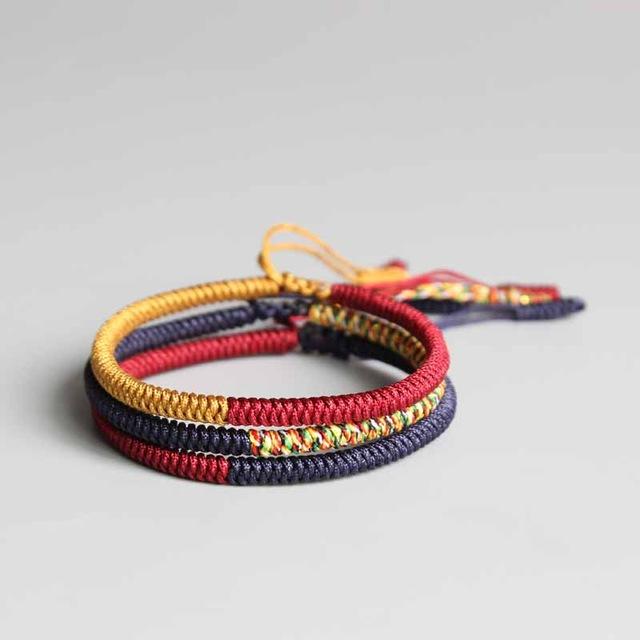 Tibetan Buddhist Handmade Lucky Knots Rope Bracelet - Peace