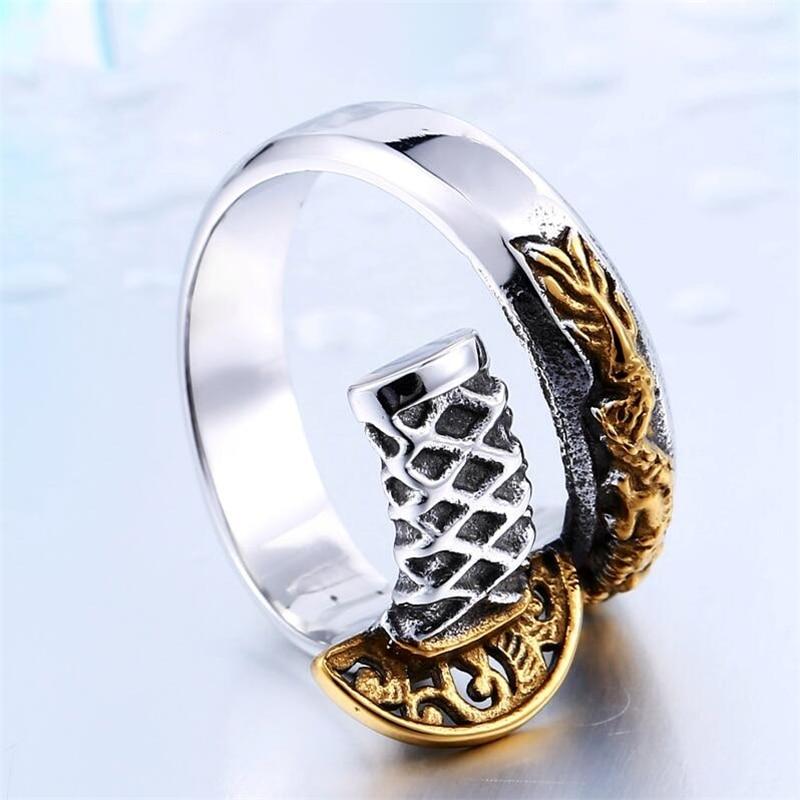 Dragon Spirit Sword Stainless Steel Ring-Your Soul Place