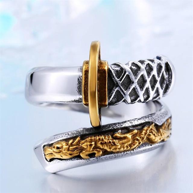 Dragon Spirit Sword Stainless Steel Ring-Your Soul Place
