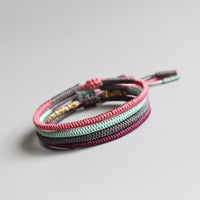Thumbnail for Tibetan Buddhist Handmade Knots Lucky Rope Bracelets - Happiness